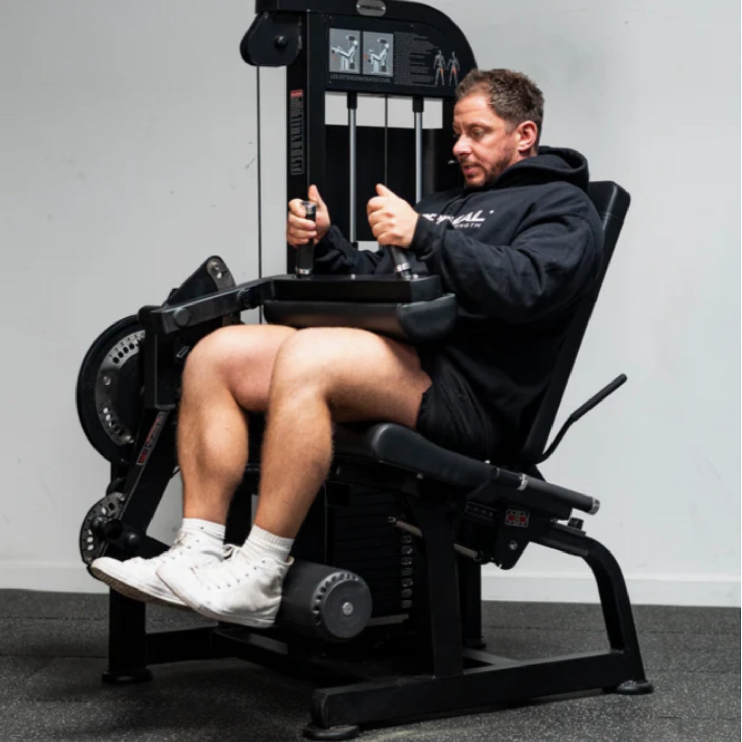 Primal Performance Series 125kg Pin-Select Dual - Seated Leg Ext/Leg Curl